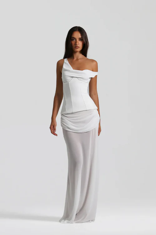 Natalie Rolt - Cadence Dress White